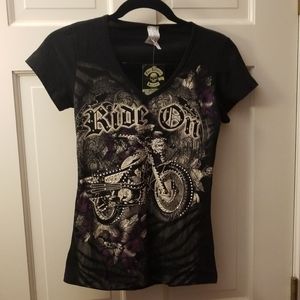 Womens Full Throttle Saloon T